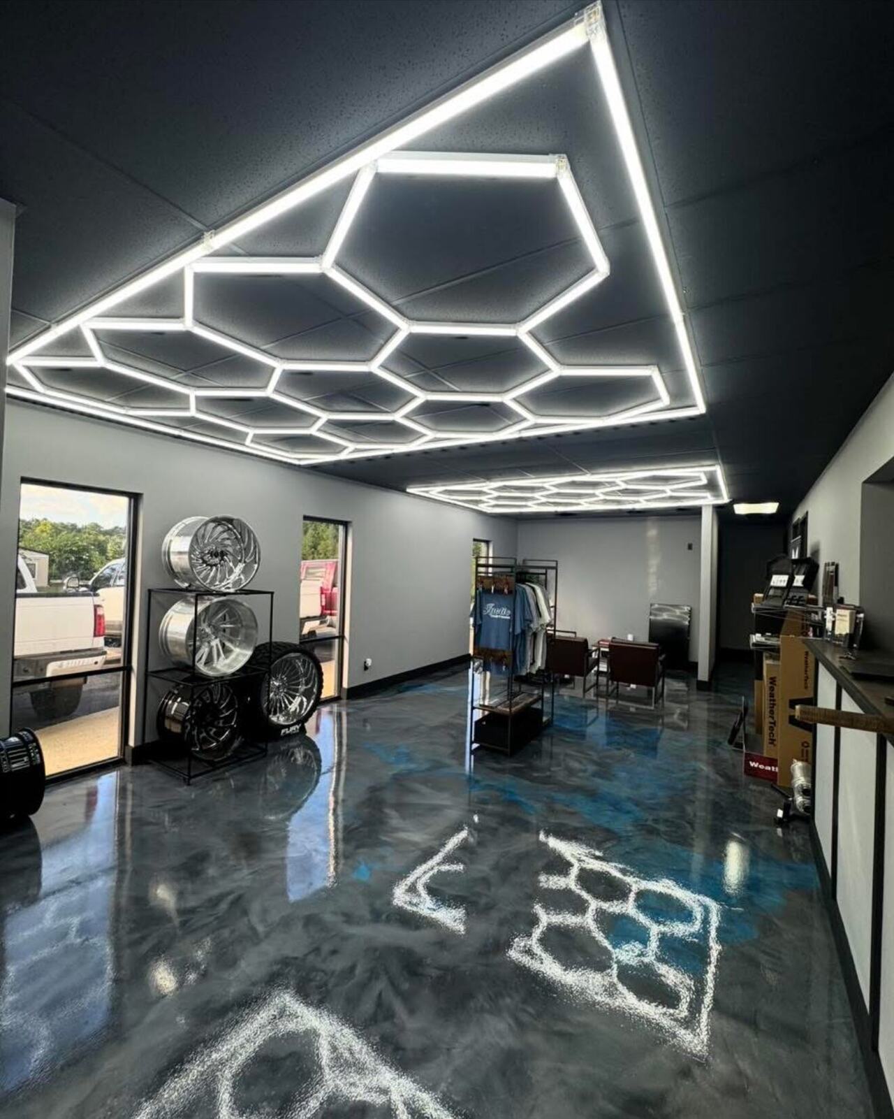 Premium epoxy flake garage floor coating installed in Columbus, GA